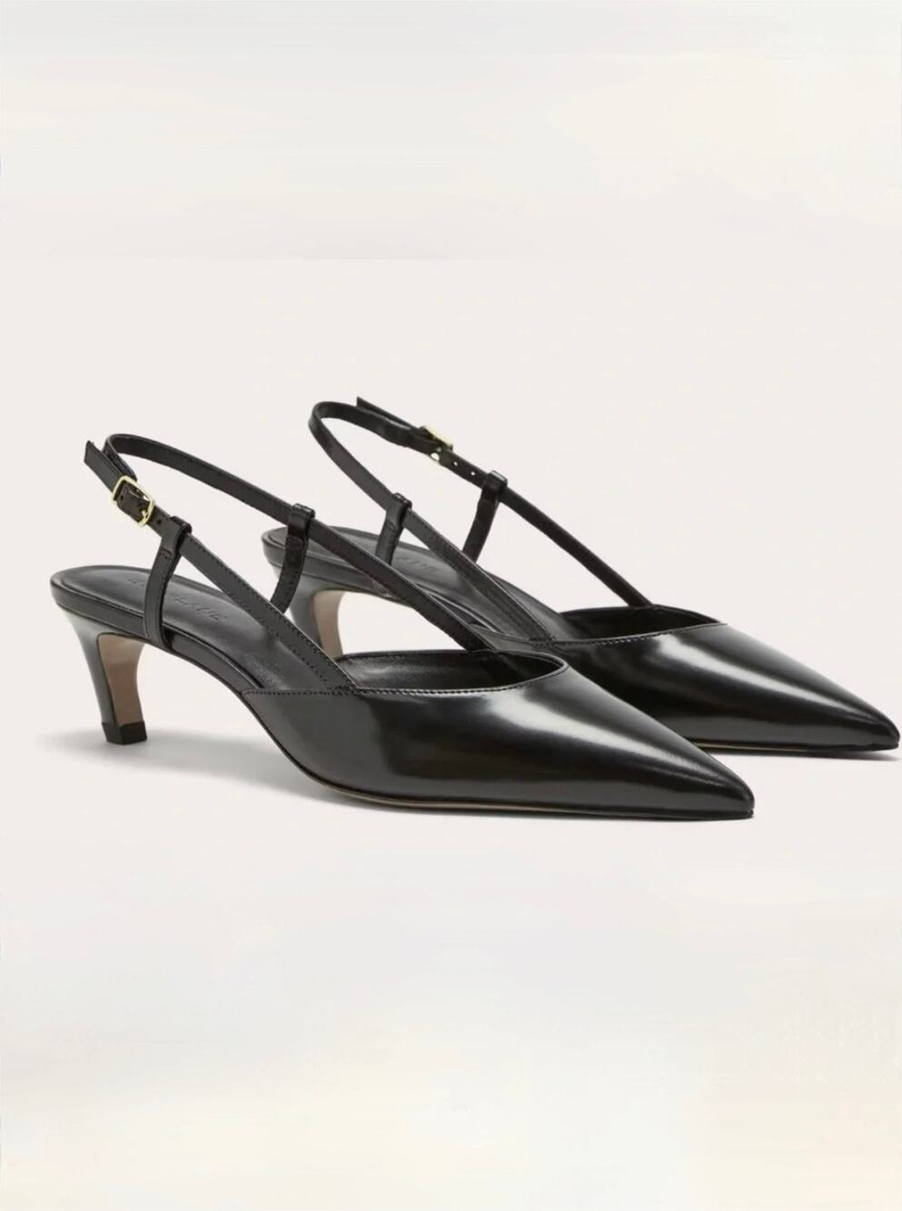 EVERLANE The Studio Slingback Heel - Kitten Heel - Black - Size 7